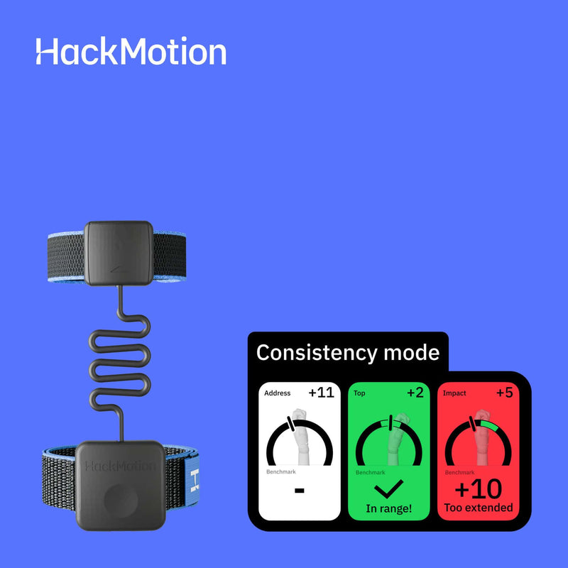 HackMotion wrist sensor and swing feedback display