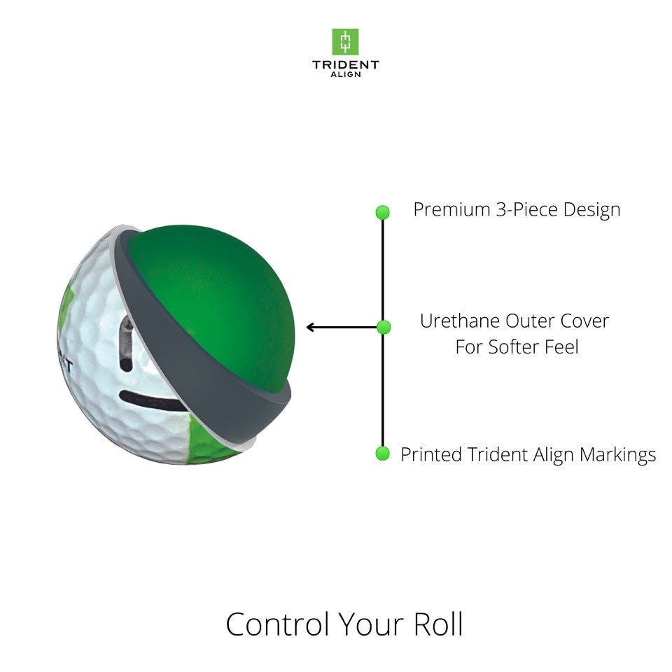 TRIDENT ALIGN TRI-ROLL TOUR GOLF BALLS