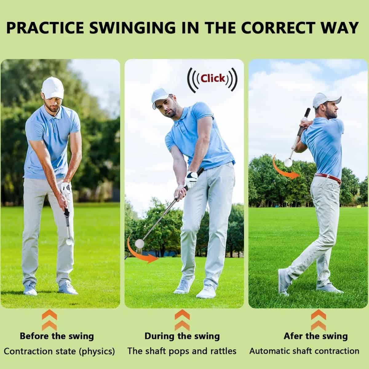 Telscopic Golf Swing Trainer
