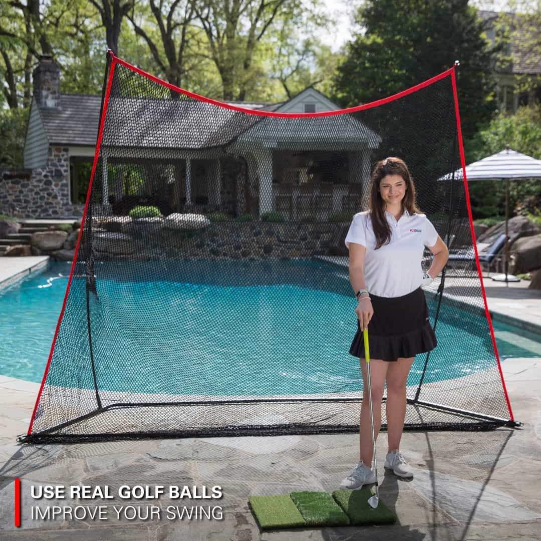 Rukket Haack Golf Net + Tri-Turf Mat