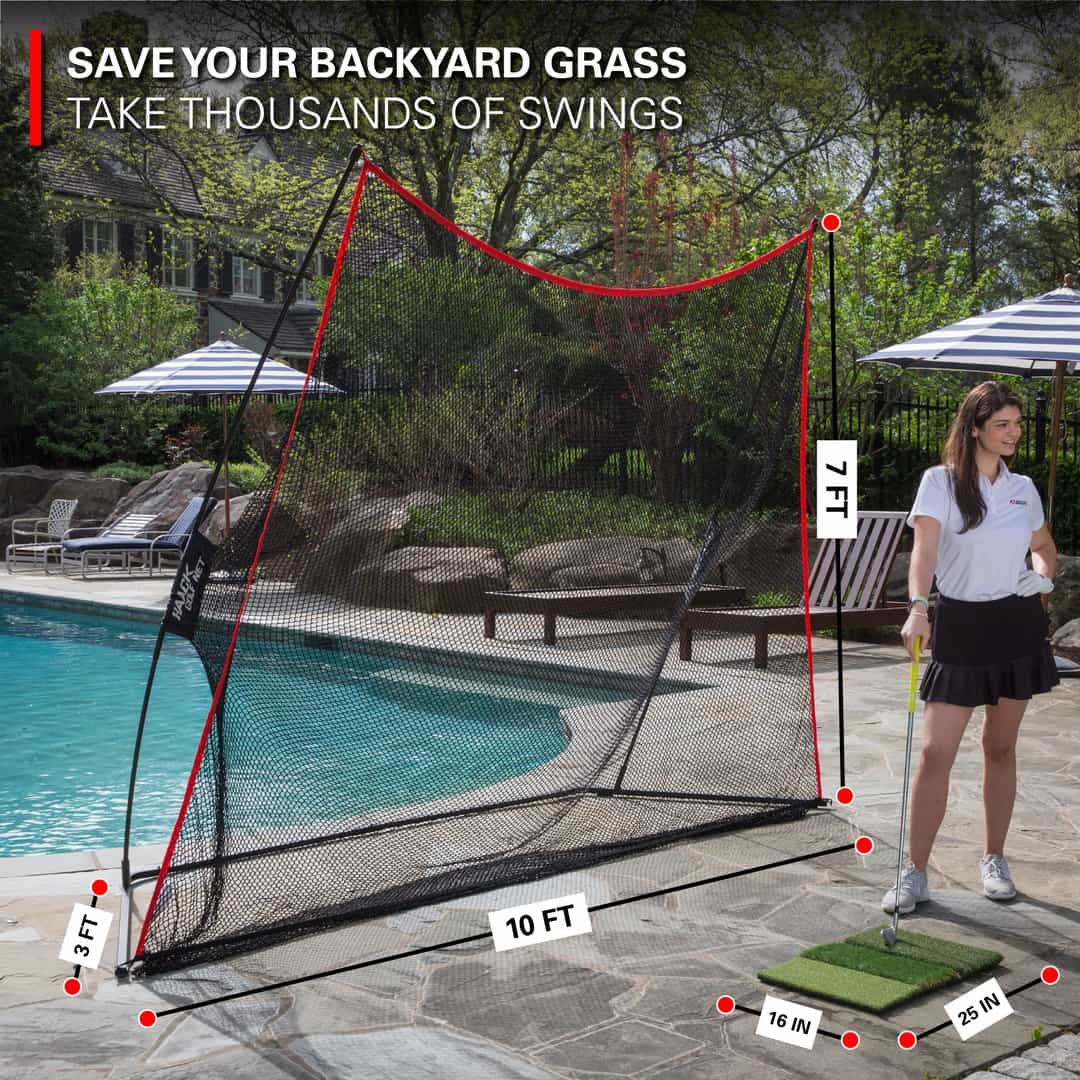 Rukket Haack Golf Net + Tri-Turf Mat