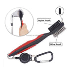 Deluxe Golf Brush with Groover & 2ft Retractor