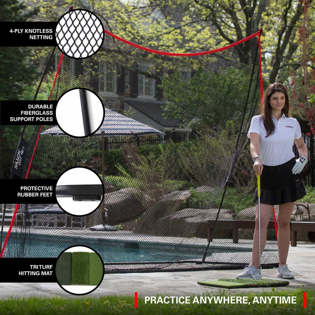 Rukket Haack Golf Net + Tri-Turf Mat