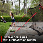 Rukket SPDR Portable Driving Range Net Side Barriers + Tri-Turf Mat