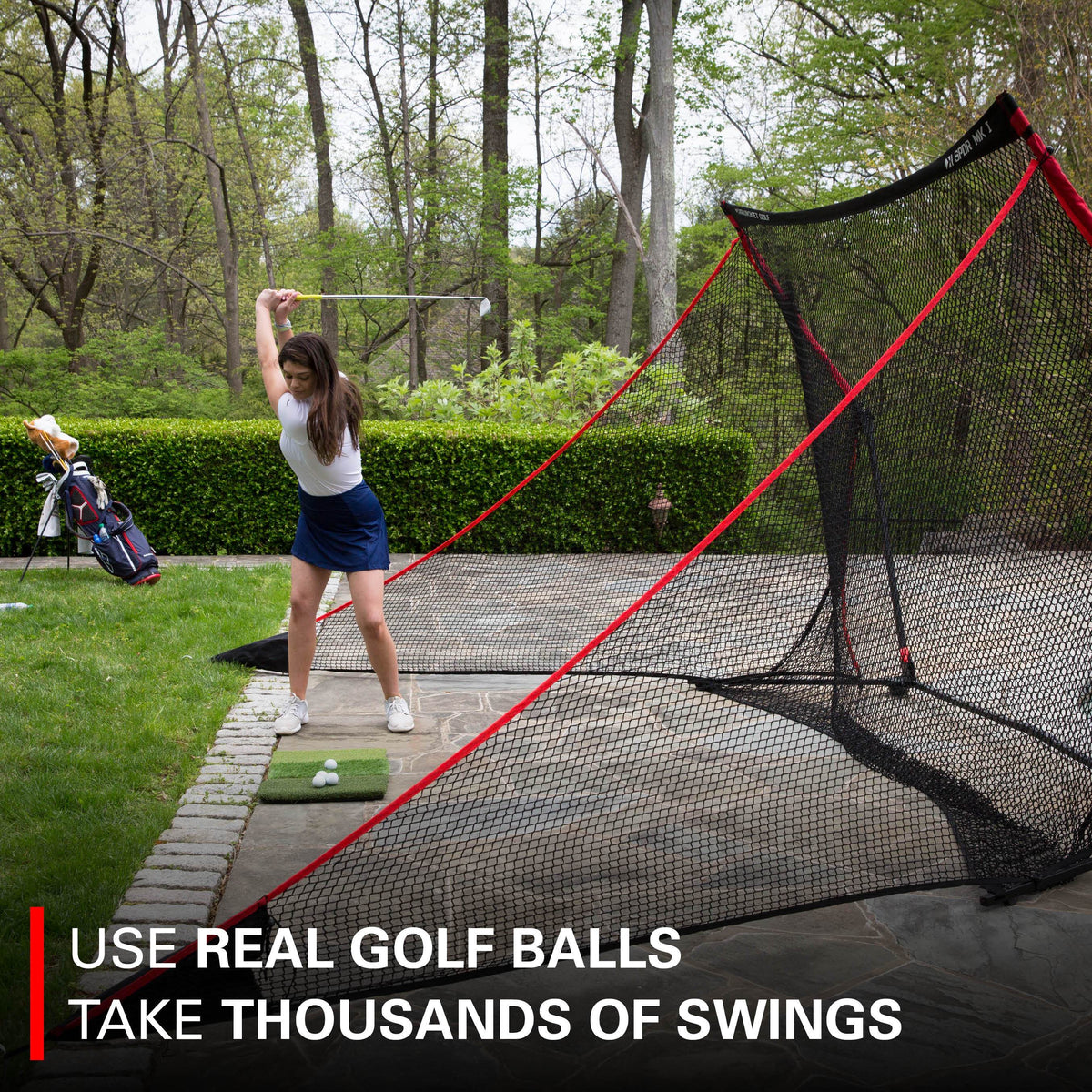 Rukket SPDR Portable Driving Range Net Side Barriers + Tri-Turf Mat