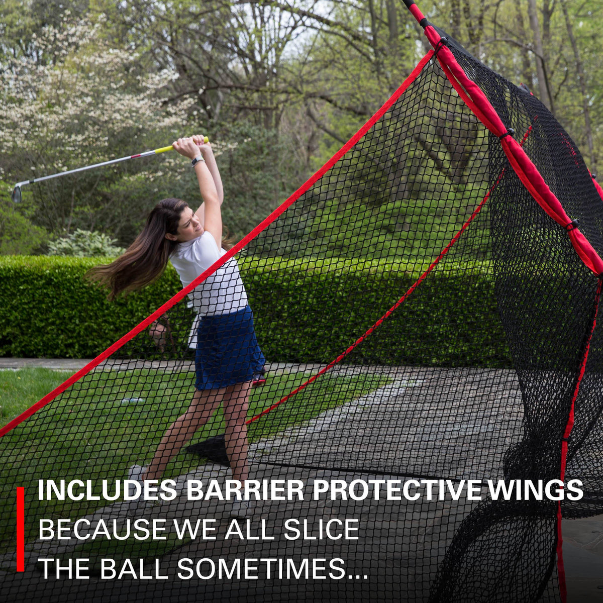 Rukket SPDR Portable Driving Range Net Side Barriers + Tri-Turf Mat