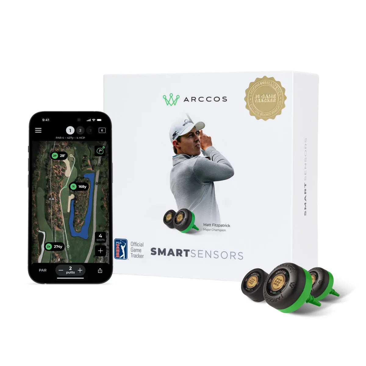 Arccos Smart Sensors (GEN 4) golf shot-tracking sensors — view 2