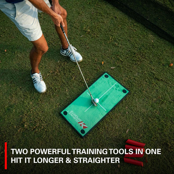 Rukket Pathfinder Impact Mat golf swing path trainer and strike mat — view 2